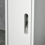 Meuble colonne de salle de bain armoire toilette haute avec étagères et placards - 15 x 17 x 120 cm blanc