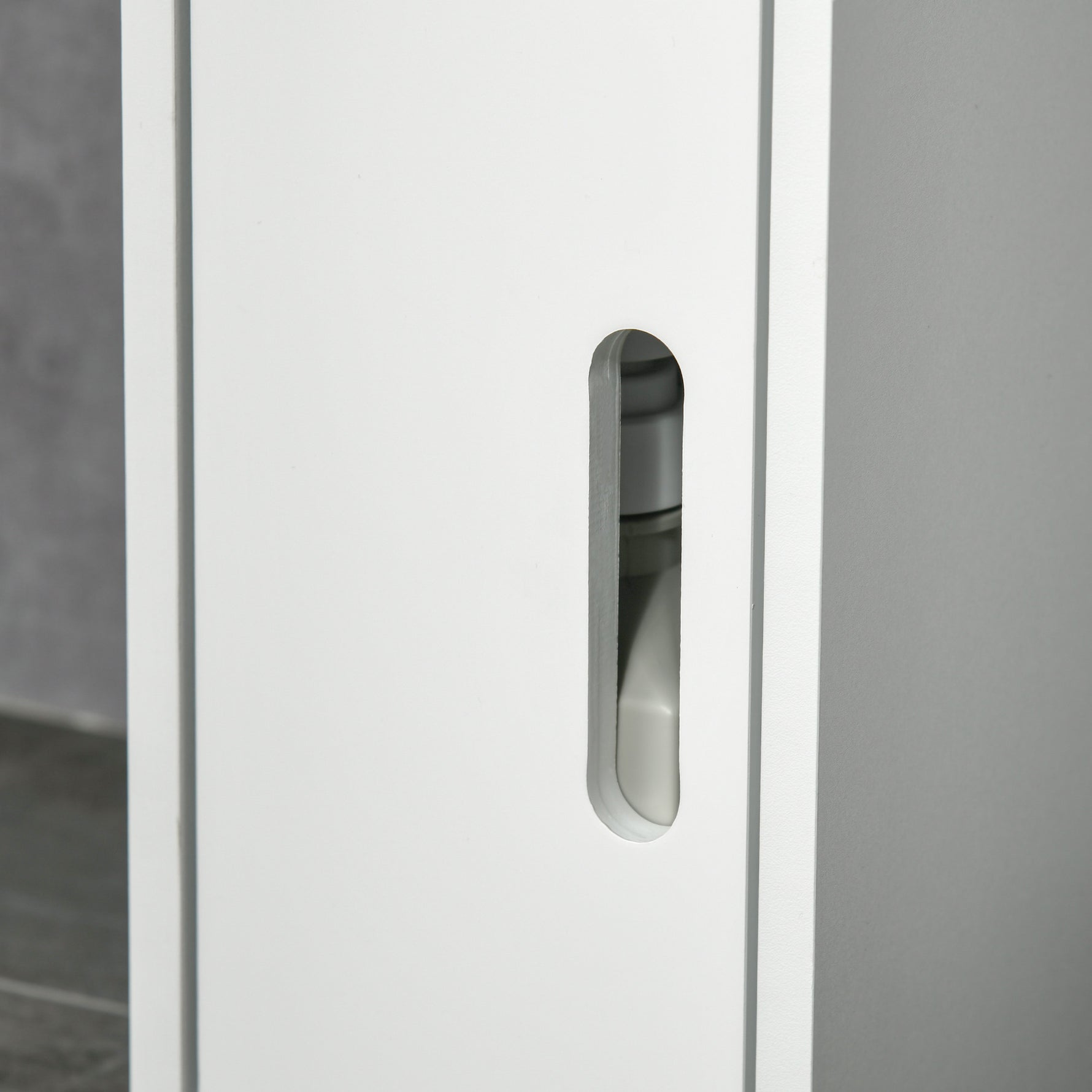 Meuble colonne de salle de bain armoire toilette haute avec étagères et placards - 15 x 17 x 120 cm blanc