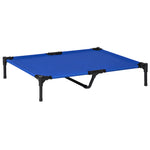 Lit surélevé pour chien lit surélevé rafraîchissant pour chien tissu Oxford sac de transport inclus 92 x 76 x 18 cm bleu