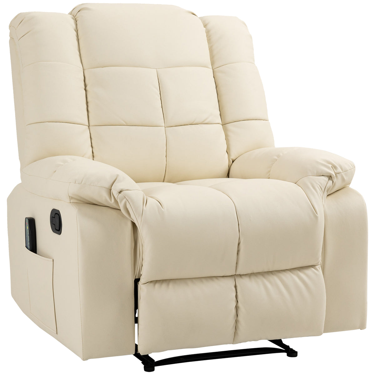 Fauteuil de massage fauteuil de relaxation massant dossier inclinable repose-pied fauteuil TV revêtement synthétique