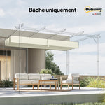 Toile de toit de rechange pour pergola toile de remplacement protection solaire Anti-UV 30+ pour pergola de 3 x 2 m