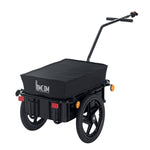 Remorque vélo remorque de transport pour vélo 144L x 59l x 80H cm barre d'attelage universelle acier noir
