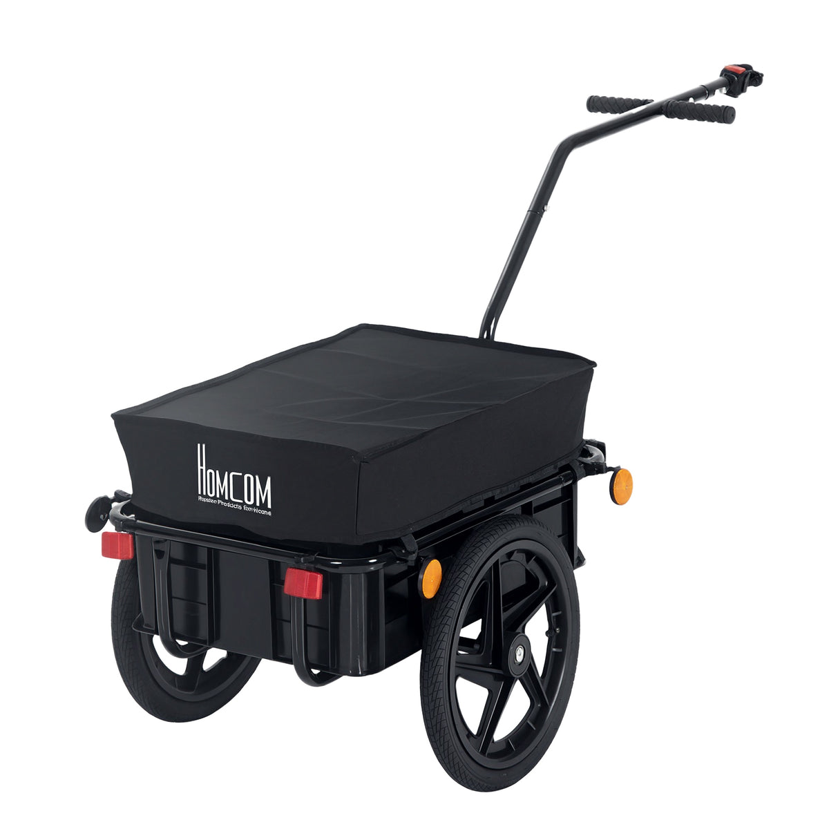 Remorque vélo remorque de transport pour vélo 144L x 59l x 80H cm barre d'attelage universelle acier noir