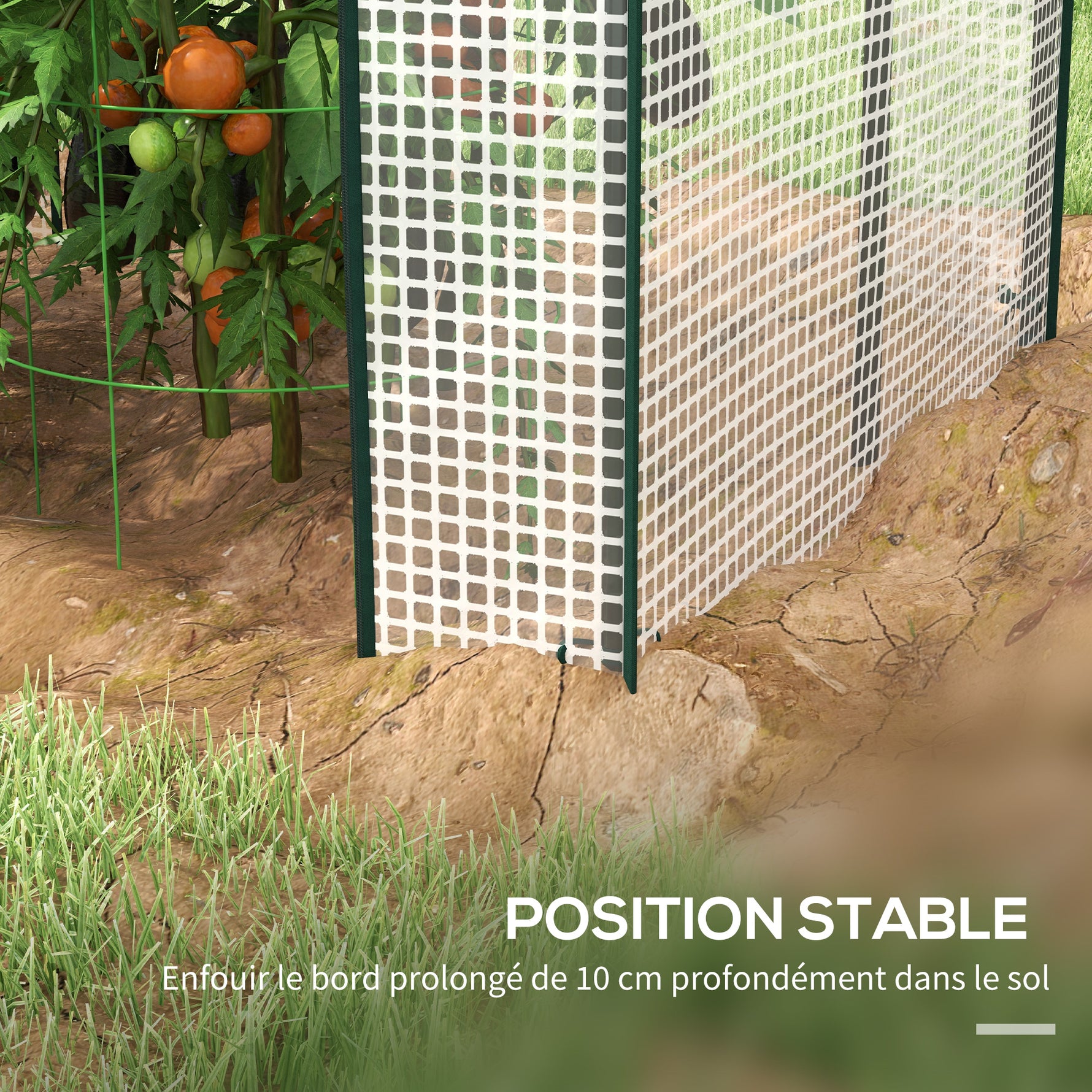 Serre de jardin avec 2 espaces et 2 portes enroulables - 0,8 m² Serre à tomates dim. 1L x 0,8l x 1,5H m, Acier et PE
