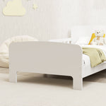 Lit enfant lit au sol enfant barrières de sécurité haut sommier à lattes et cadre robuste 143,5 x 74,2 x 54 cm blanc-8