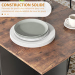 Tavolo da pranzo pieghevole, tavolo da cucina allungabile per 2-4 persone, 2 ribalte, 120 x 72 x 75 cm, rustico e nero