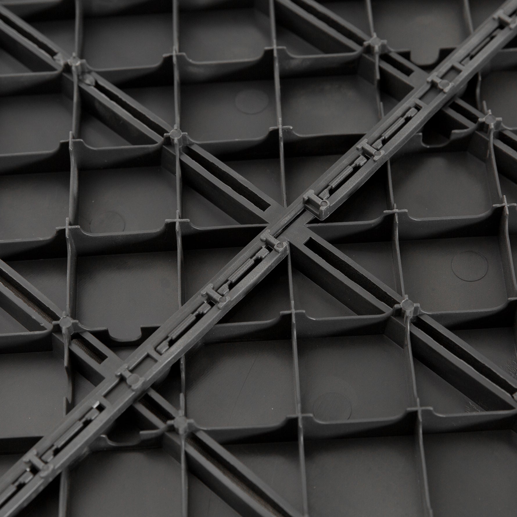 Caillebotis - Dalles terrasse - Lot de 18 - emboîtables, Installation très Simple - Petits Carreaux Composite Plastique