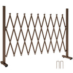 Barrière Extensible rétractable barrière de sécurité 250L x 31l x 104H cm alu métal Chocolat