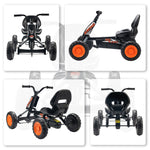 Kart à pédales pour enfants, karting enfant, avancer et reculer, pour garçons filles de 2-5 ans, 84x54x56 cm, noir