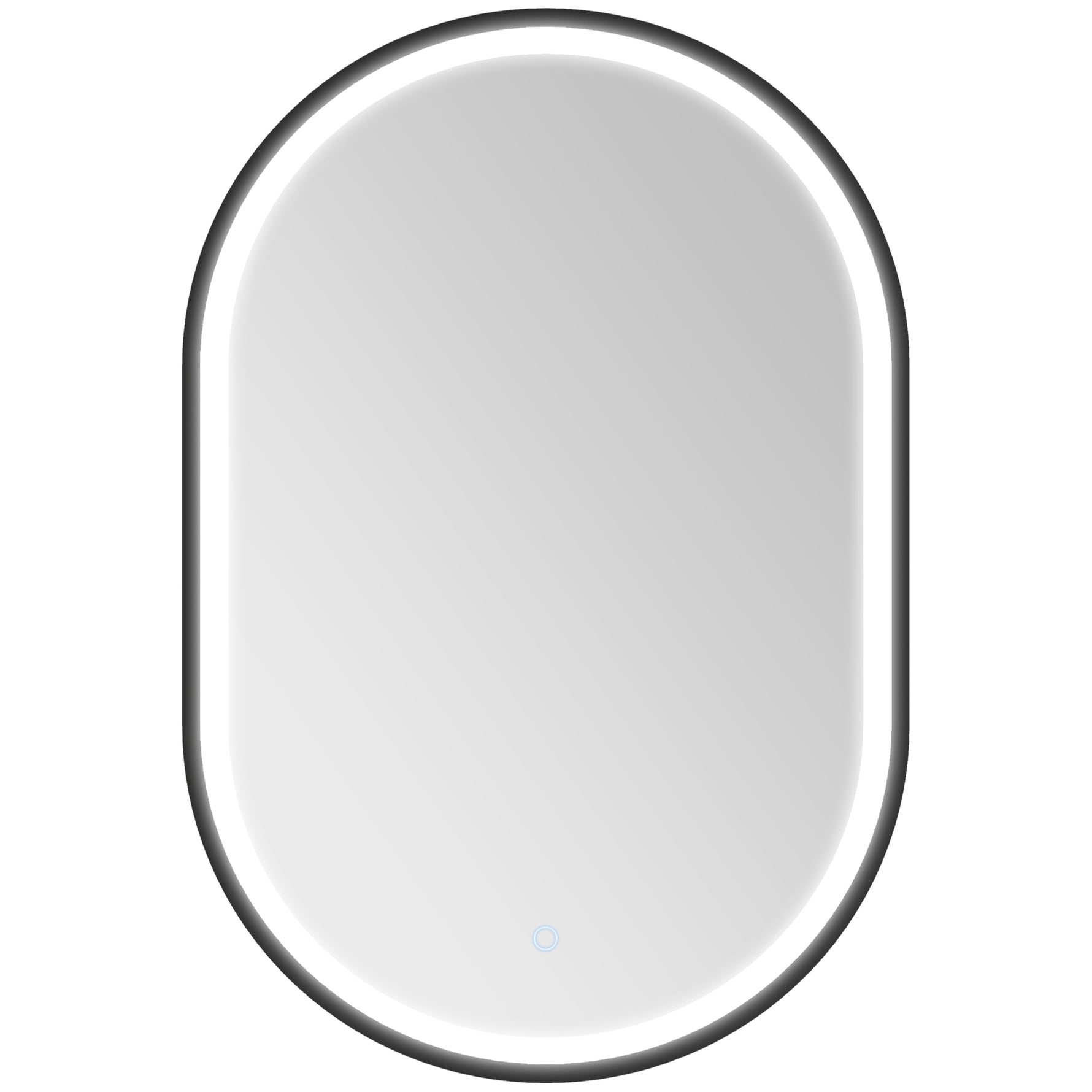 Miroir salle de bain éclairage LED 50x70cm, miroir lumineux salle de bain mural interrupteur tactile, lumière 3 couleurs