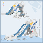 Toboggan pour enfants toboggan intérieur pour enfant, de 18 à 36 mois, jusqu'à 30 kg, 157L x 46,5l x 80H cm, bleu