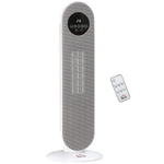 Chauffage d'appoint Radiateur soufflant Radiateur céramique oscillant 15-40°C avec Télécommande 1300/2000W, 21 x 21 x 63,5 cm