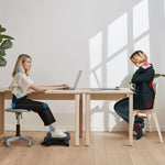Repose-pieds ergonomique de bureau hauteur et inclinaison réglables 46 x 35 cm noir