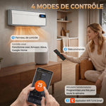 Intelligente Keramik-Wandheizung 2000 W, WLAN, kompatibel mit Alexa und Google Home, Oszillation, Weiß