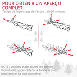 Albero di Natale artificiale 180 cm, albero di Natale slim con supporto in acciaio pieghevole, 618 rami, verde