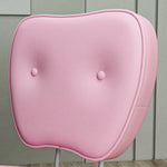 Chaise de bureau sans accoudoirs, fauteuil de bureau, hauteur réglable, pivotant 360°, 46 x 59 x 82-92 cm, rose