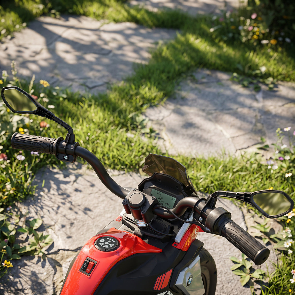 Moto elettrica per bambini 3-8 anni BMW G310 GS, batteria al litio 12V, 3-6 km/h, 102 x 62 x 73 cm, rosso