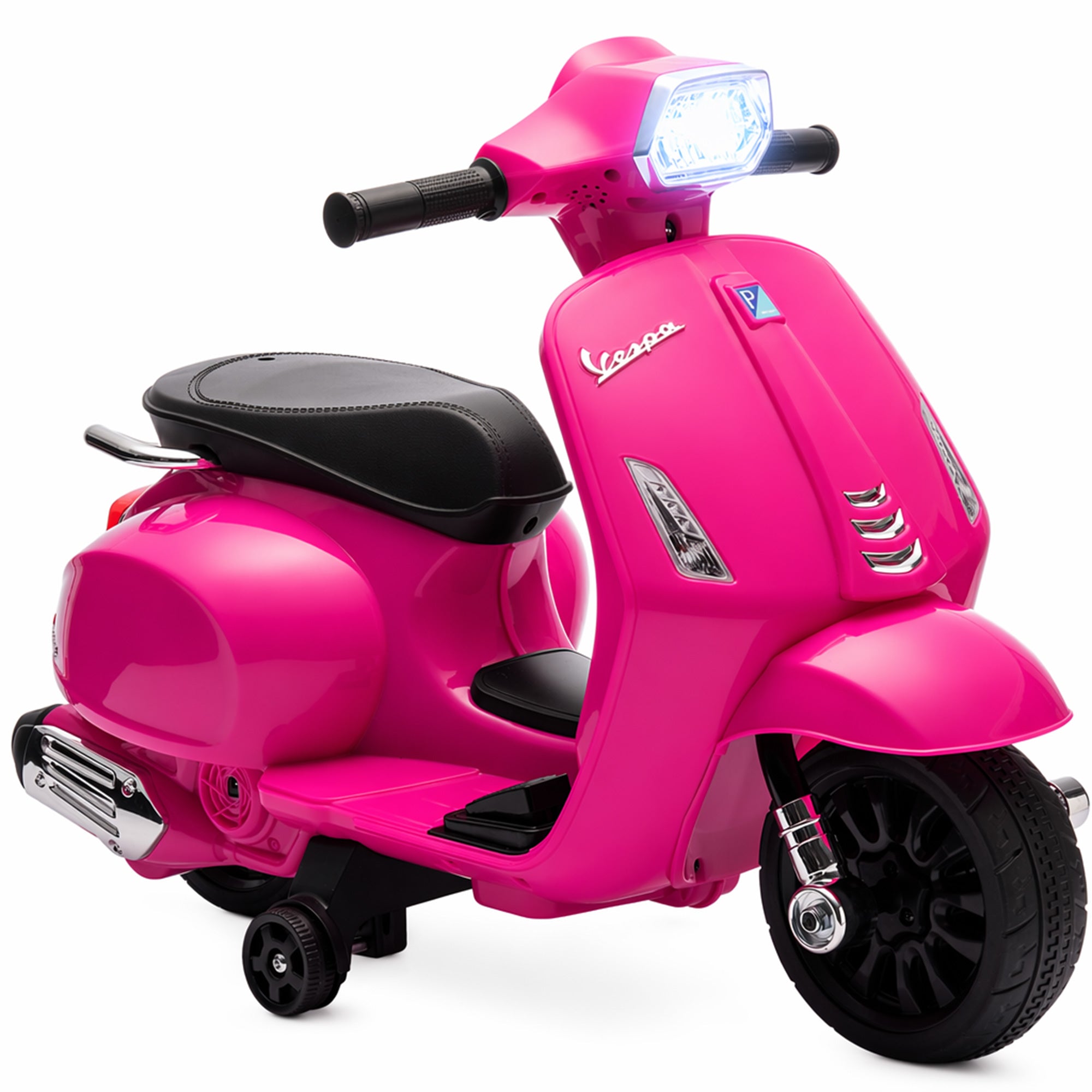 Elektrische motor voor kinderen 6 V, elektrische auto voor kinderen met zijwieltjes, voor 2-4 jaar, 71 x 37 x 52 cm, roze