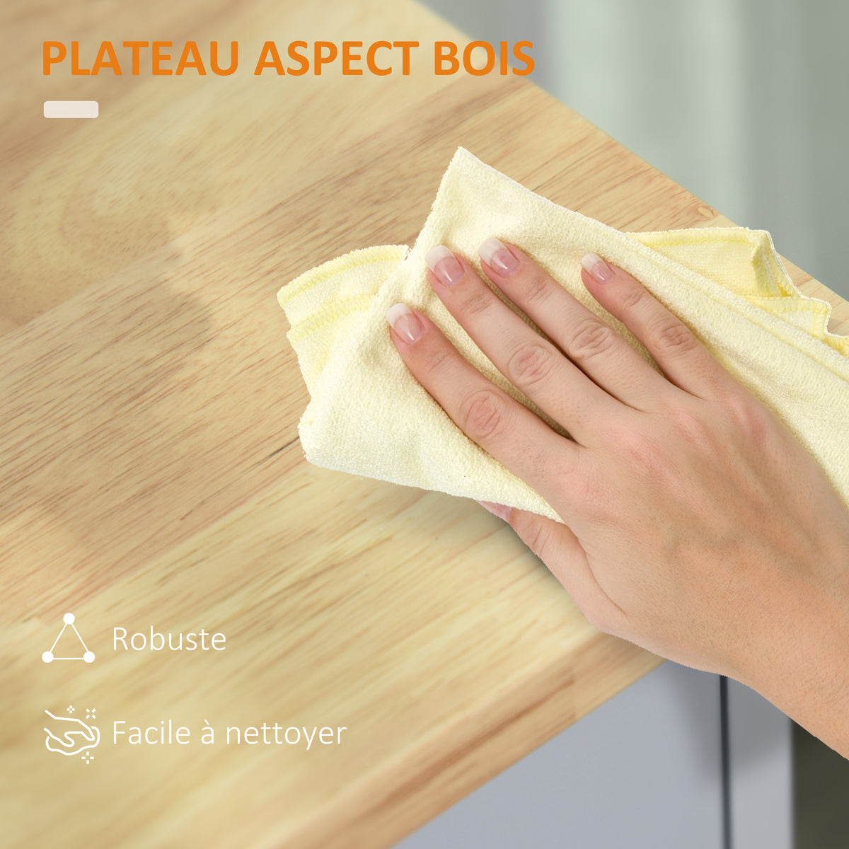 Desserte de cuisine sur roulettes chariot de service Ilot de cuisine avec tiroir de placard et porte-torchons - blanc
