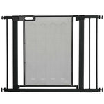 Barrière de sécurité pour animaux domestique avec fermeture automatique double verrouillage largeur 75-103 cm noir