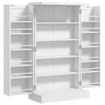 Sukaldeko armairua despentsa 2 ate, 5 apal eta 12 konpartimenturekin - neurriak: 60L x 30l x 104H cm - zuria