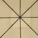 Toile de rechange pour pavillon tonnelle tente 3 x 4 m polyester haute densité 180 g/m² beige