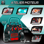Camion mécano 2 en 1 jouet bricolage enfant jeu d'imitation mécanicien nombreux qccessoires total de 61 pièces bleu
