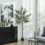 Olivier artificiel 180 cm plante artificielle intérieur, décoration pour maison, bureau, salon, chambre