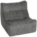 Fauler Sofa-Bodenstuhl in Schmetterlings-Silhouette mit Seitentaschen, kein Zusammenbau erforderlich, 80x90x76cm, Kastaniengrau