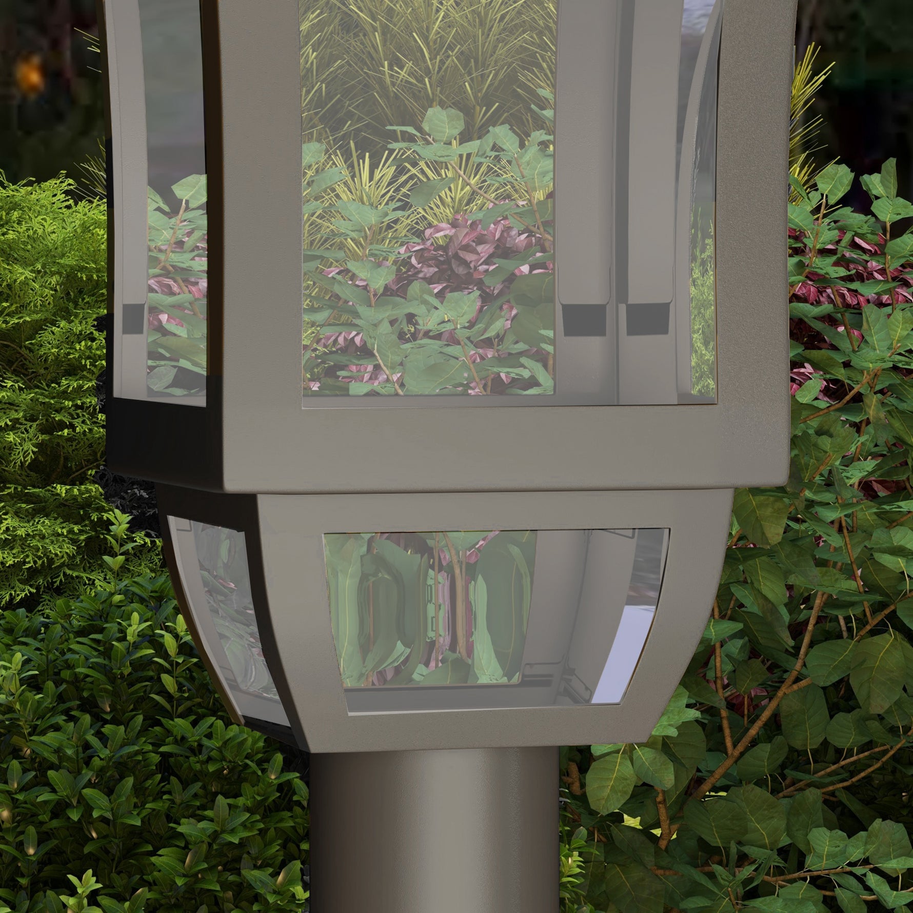 Luminaire extérieur lampadaire sur pied solaire lampadaire lanterne classique LED 30 Lm 15 x 15 x 127 cm noir