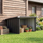 Abri Robot Tondeuse Garage pour Robot Tondeuse avec Toit incliné en acier galvanisé, 108 x 86 x 62,5 cm, gris foncé