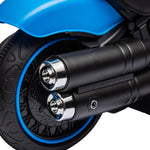 Moto électrique pour enfants 3 km/h 6V avec phare LED 2 roues d'entraînement de 18 à 36 mois avec moteur puissant bleu