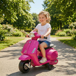 Elektro-Motorrad für Kinder 6 V, Elektroauto für Kinder mit Stützrädern, für 2-4 Jahre, 71 x 37 x 52 cm, Rosa