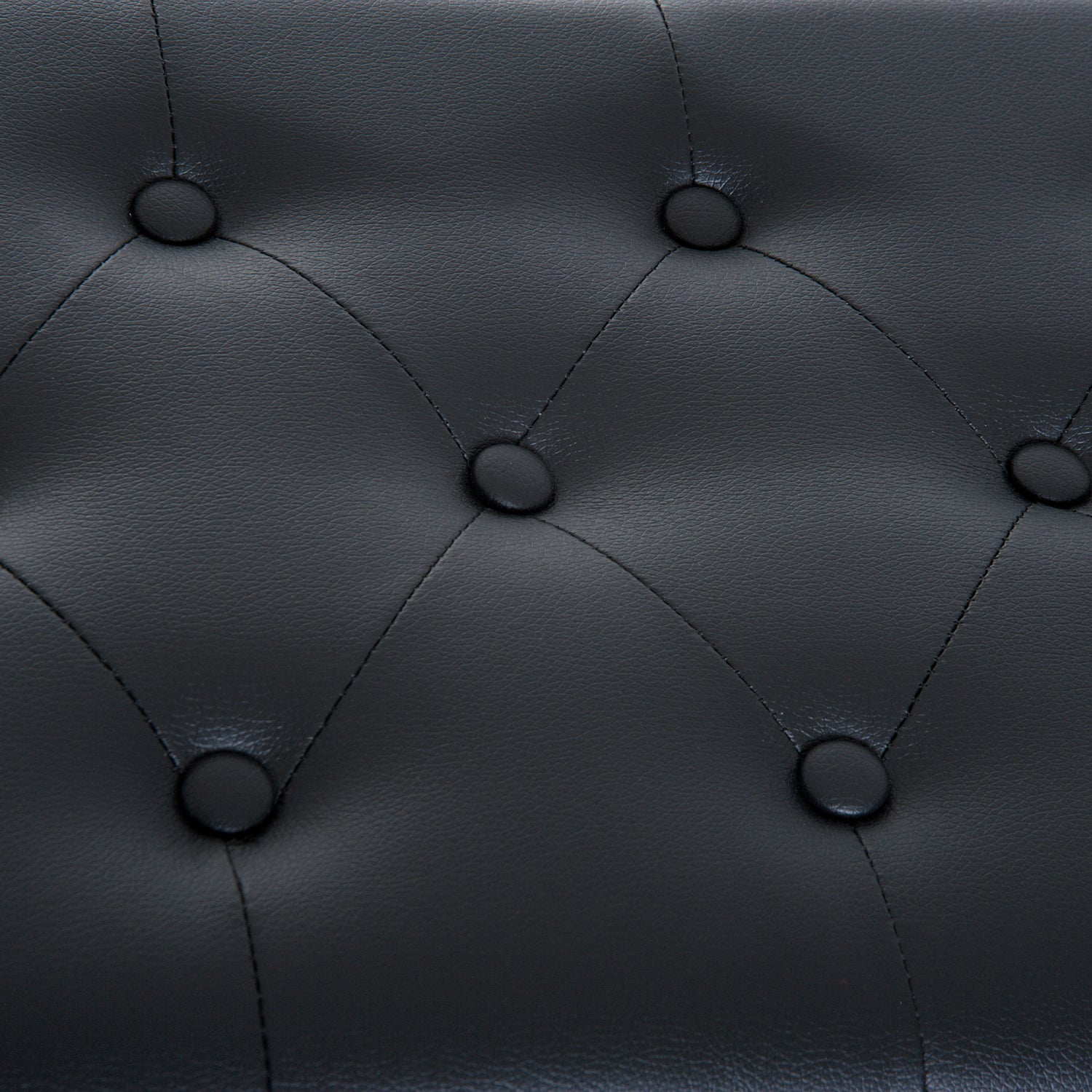 Banquette tabouret siège pour piano avec coffre de rangement pied bois caoutchouc assise capitonnée noir