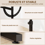 Table à Dessin Inclinable 0°-85°, Bureau à Dessin Réglable en Hauteur avec Rebord Antidérapant, Cadre en Acier, Noir