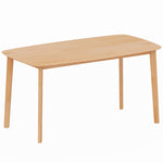 Table à manger rectangulaire pour 6 personnes table de cuisine 150 cm en bois massif 150 x 80 x 76 cm bois naturel