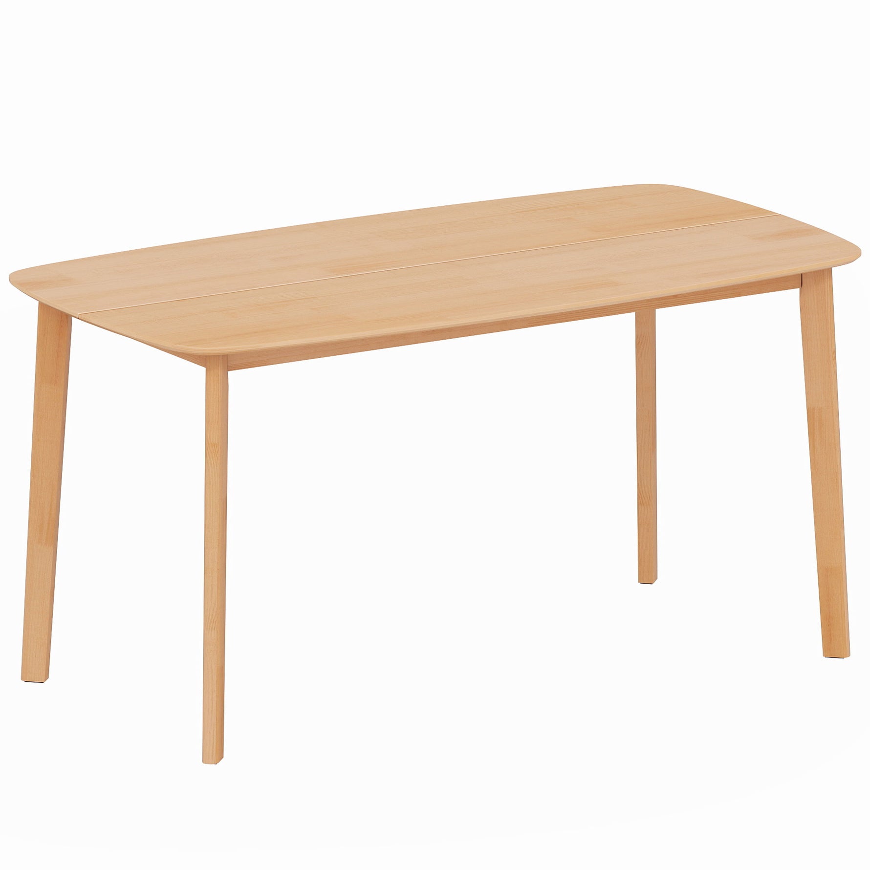 Table à manger rectangulaire pour 6 personnes table de cuisine 150 cm en bois massif 150 x 80 x 76 cm bois naturel