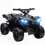 Quad Électrique Enfant 6V, Voiture Électrique Enfants ATV, Musique et Phares LED, 18-56 Mois, 70x42x45cm, Noir