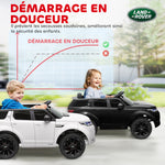 Voiture électrique pour enfants Land Rover Discovery Sport, 12V avec télécommande, lumières LED, pour 3-6 ans, blanc