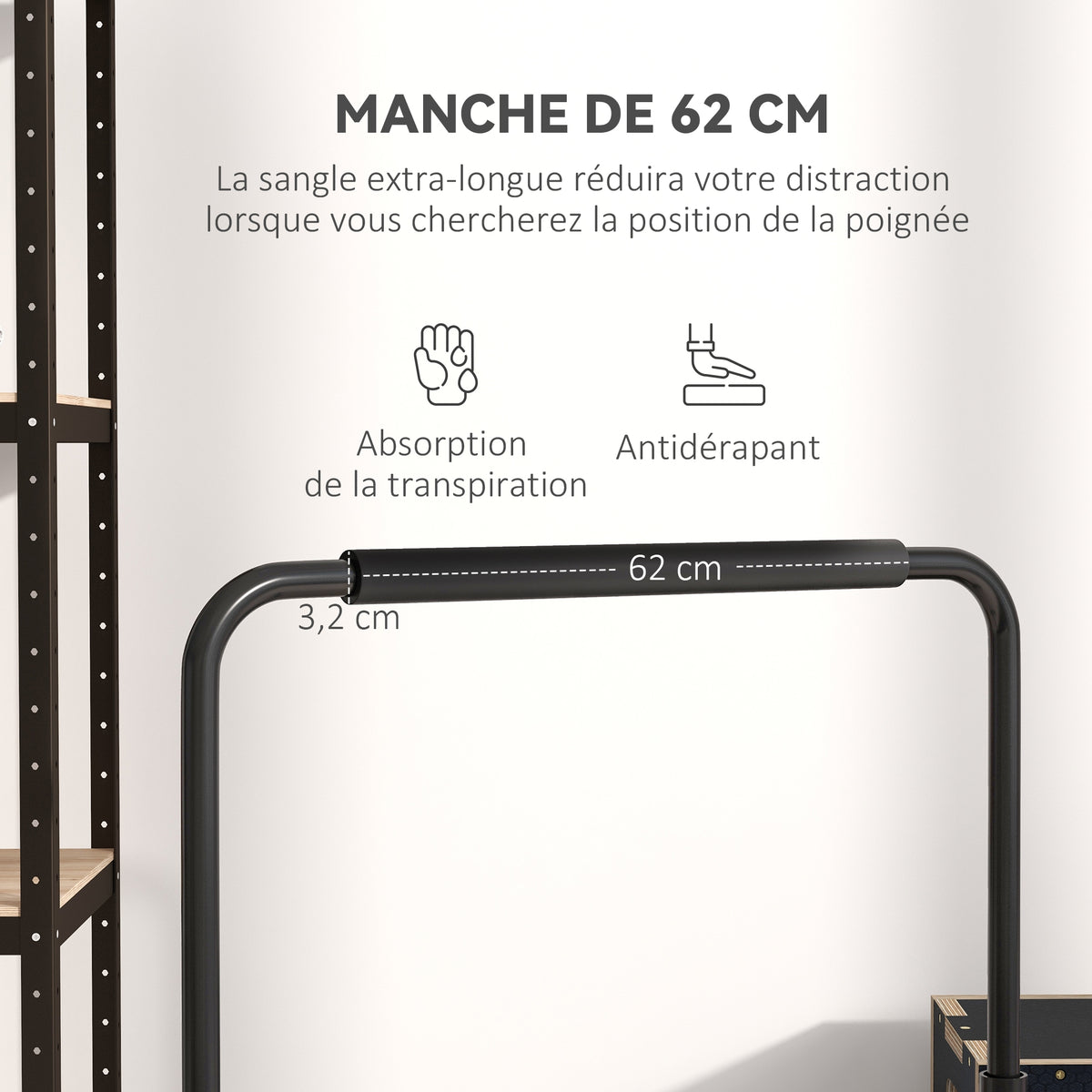 Dips barre parallèle Station de Musculation Réglable en Acier, hauteur réglables avec 4 niveaux pour Dips, Push Up, Parallettes Fitness, noir