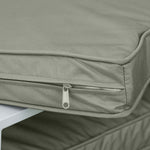 Coussins pour chaise fauteuil de jardin coussins d'assise de dossier déhoussables polyester 56x52/56x46cm gris foncé