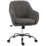 Chaise de bureau, fauteuil de bureau ergonomique réglable en hauteur, siège pivotante, fonction de bascule, gris