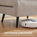 1-persoons slaapfauteuil, 3-in-1 slaapstoel met verstelbare rugleuning, kussen, brede zitting, lichtbruin