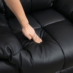 Fauteuil de massage fauteuil de relaxation massant avec dossier inclinable manuellement et repose-pied chaise TV