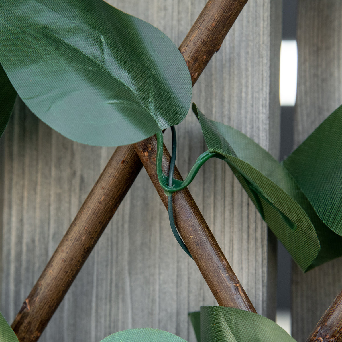Lot de 4 Haies Artificielles de Lierre Extensible, Feuilles Murale Brise-vue en Polyester Osier, 200 x 100 cm, Vert