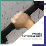 Haltères 2 en 1 réglables, haltères libres avec poignées antidérapantes, 15KG - Barres incluses