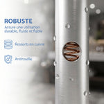 Tabouret de Douche Hauteur Ajustable avec Étagère Intégrée et Barre d'Appui à Ventouse pour Seniors et Handicapés, Gris