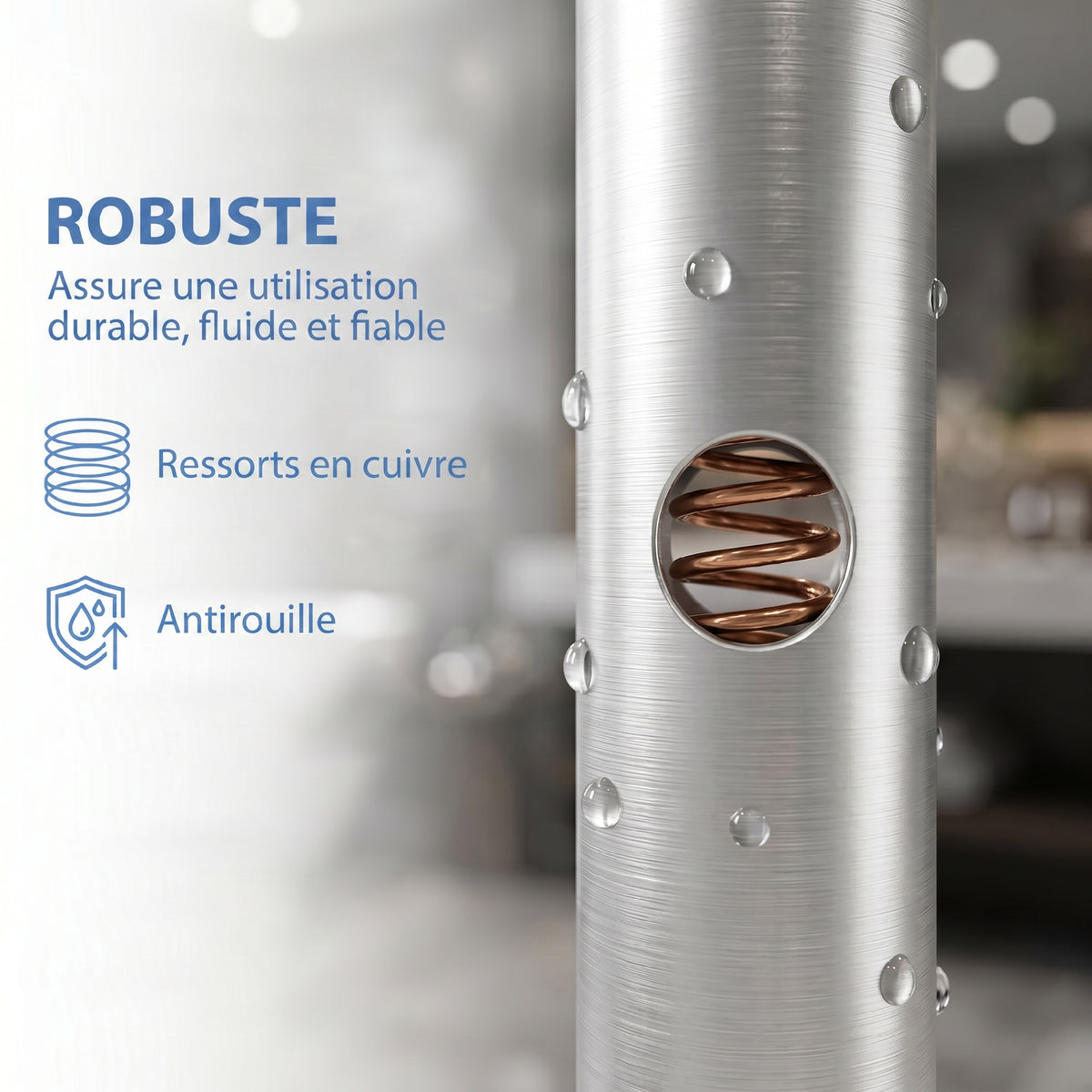 Tabouret de Douche Hauteur Ajustable avec Étagère Intégrée et Barre d'Appui à Ventouse pour Seniors et Handicapés, Gris