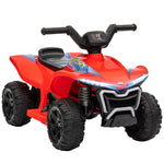 Elektrisches Kinder-Quad 6V Elektroauto für Kinder, Geschwindigkeit 2,5 km/h, für Kinder von 18-36 Monaten, 71 x 40,5 x 45 cm, Rot