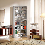 Rangements pour CD et DVD 18 compartiments capacité max. 640 CD/360 DVD 430 Blu-ray 78,5 x 24 x 175 cm blanc